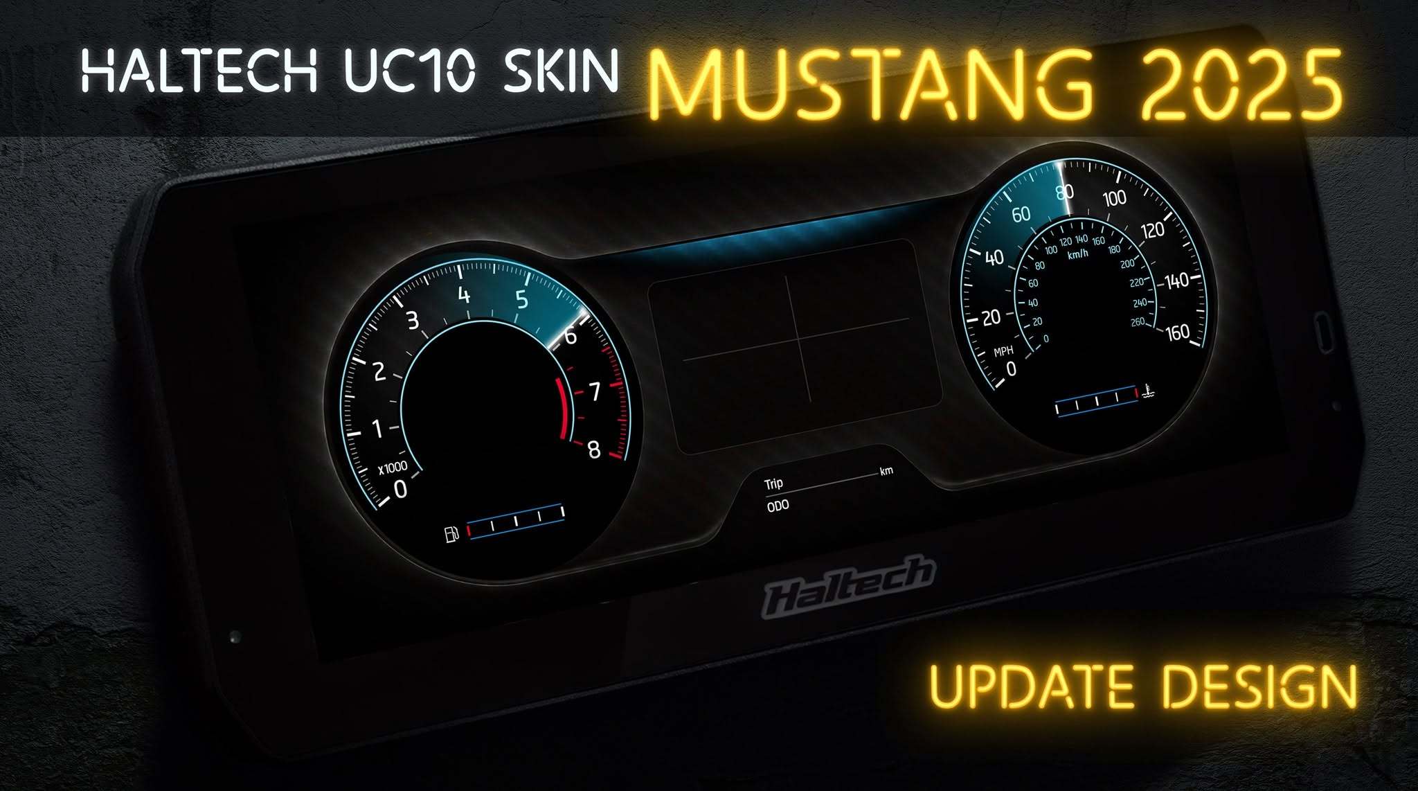 haltech-uc10-digital-dash-skin-mustang-2025-update-design