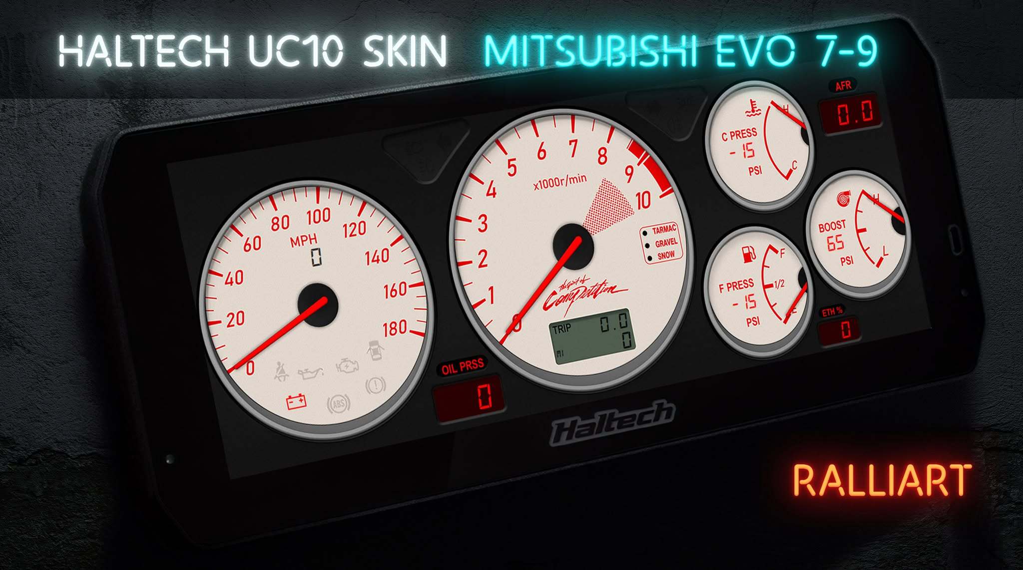 haltech-uc10-digital-dash-skin-mitsubishi-evo-7-9-ralliart
