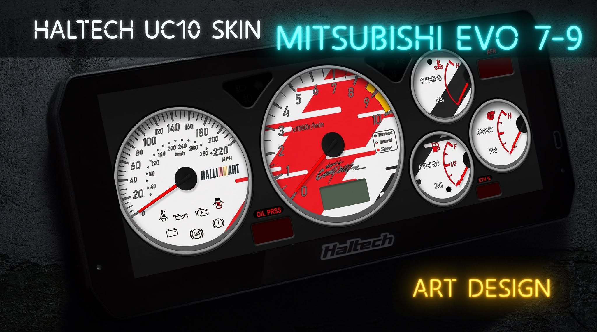 haltech-uc10-digital-dash-skin-mitsubishi-evo-7-9-white-red-art-design