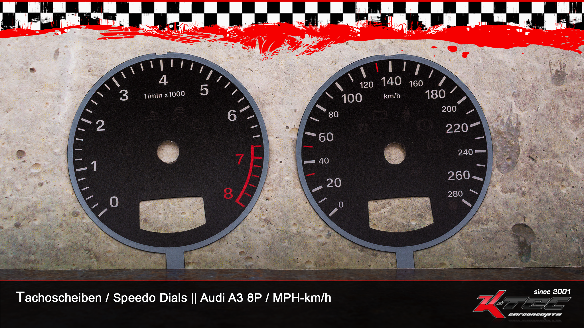 Tachoscheiben Audi A3 8V // MPH Nach Km/h﻿ Umrüstung