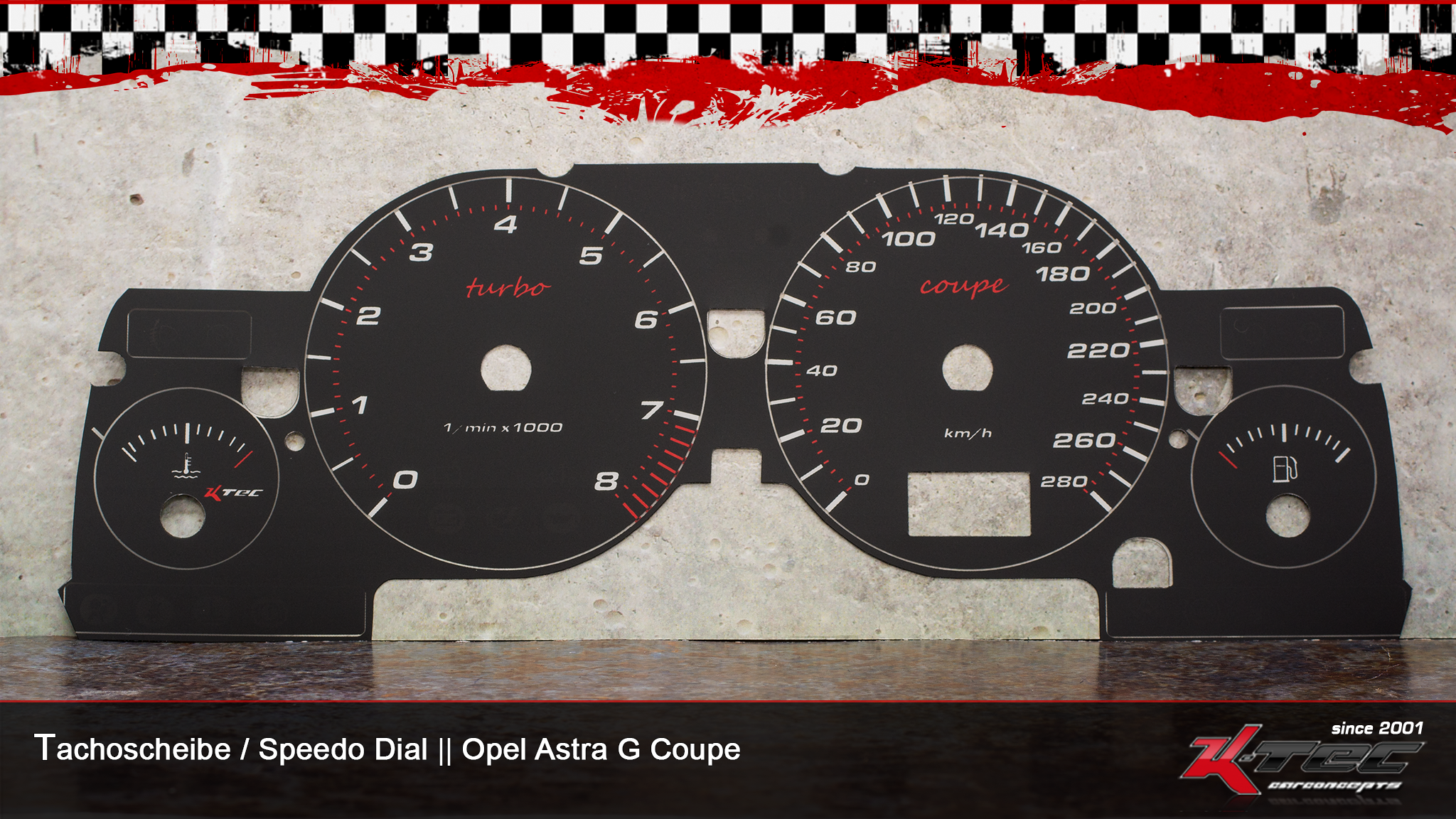 Opel Astra g turbo coupe tachoscheibe   -  (Opel)