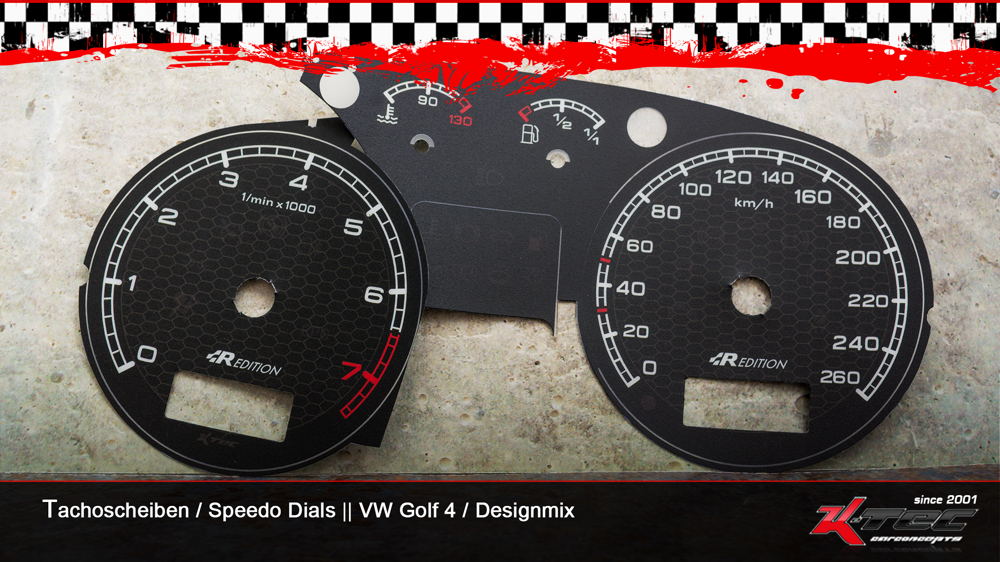 Vw golf 4 iv designmix tachoscheiben   -  (Vw)