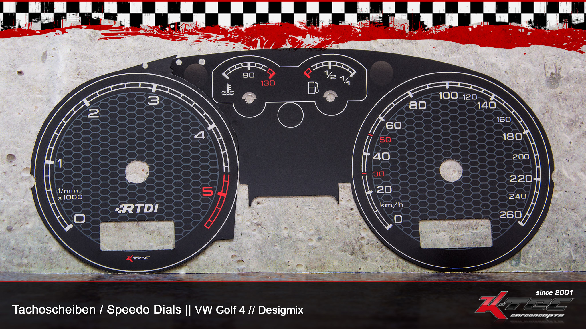 Vw golf 4 iv designmix tachoscheiben speedodials   -  (Vw)
