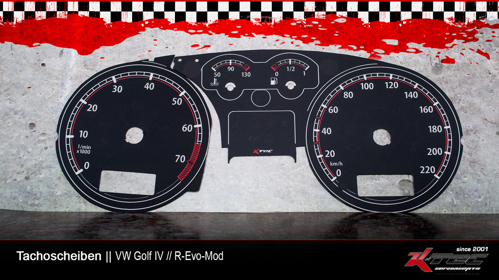 Vw golf 4 iv r-evo tachoscheiben   -  (Vw)