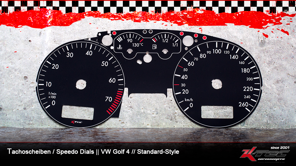 Vw golf 4 iv standard-style tachoscheiben   -  (Vw)