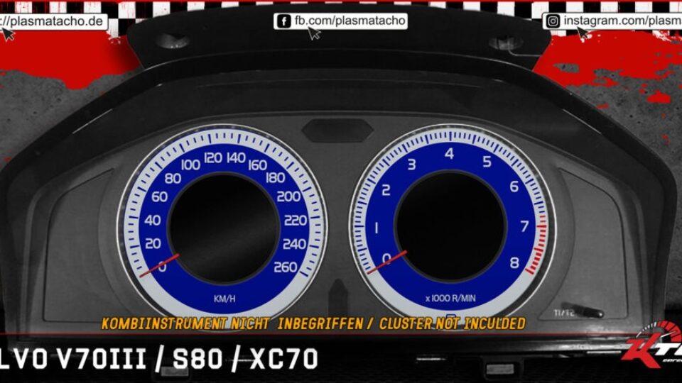 Volvo V70 III S80 XC70 Tachoscheiben Gauge Faces